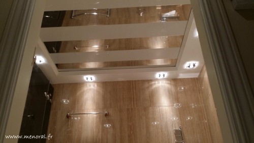 Plafond suspendu en aluminium salle de bain Menoral